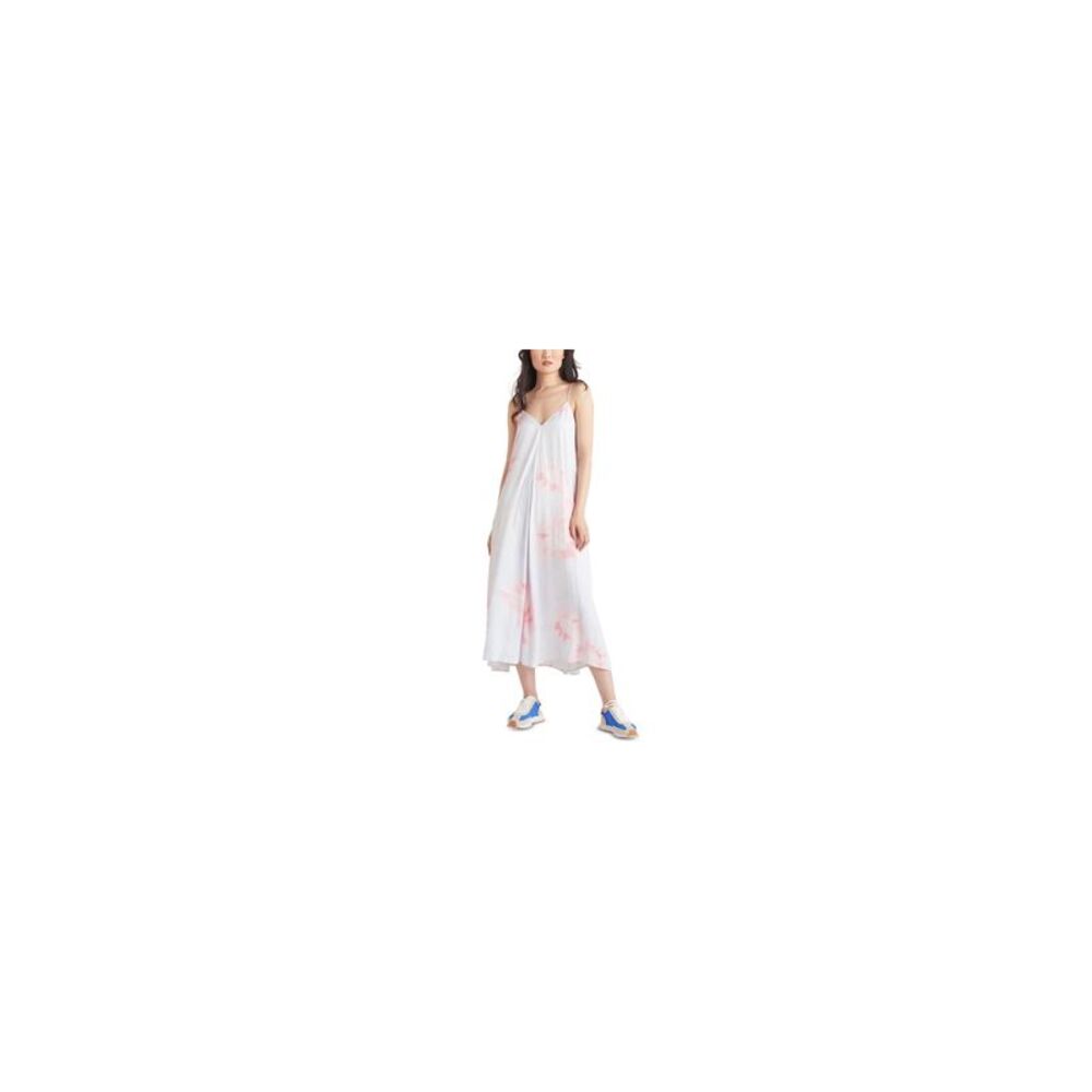Black Tape Petite Tie Dye Satin Midi Slip Dress